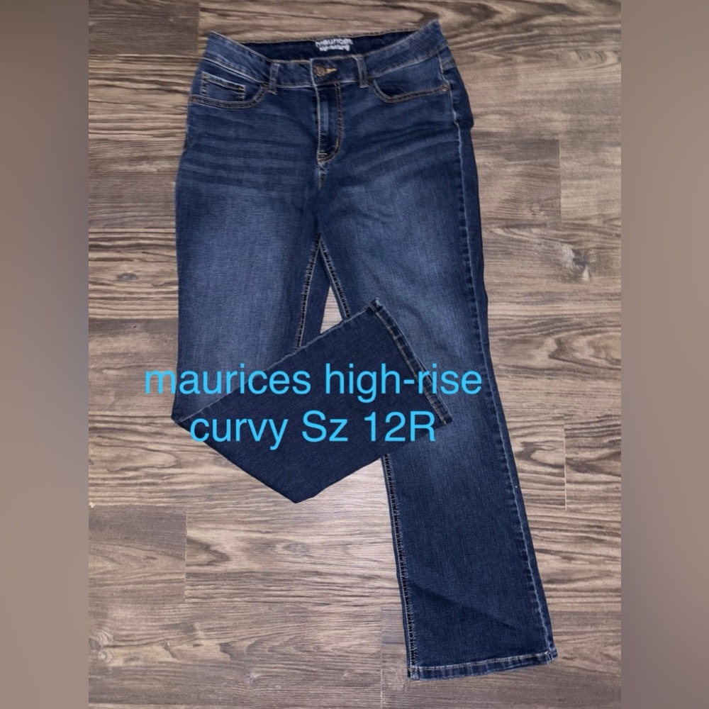 Maurices High-Rise Curvy Jeans - Deep Blue